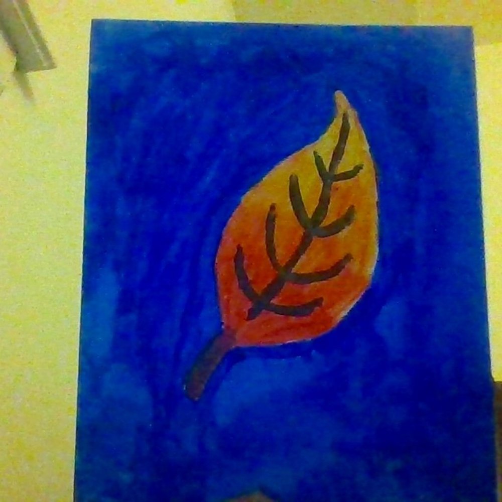 Autumn leaf painting